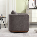 Coolmore Swivel Barrel Chair, Comfy Round Accent Sofa Chair For Living Room, 360 Degree Swivel Barrel Club Chair, Leisure Arm Chair For Nursery, Hotel, Bedroom, Office, Lounge Dark Gray Chenille Dark Gray Primary Living Space Foam Chenille