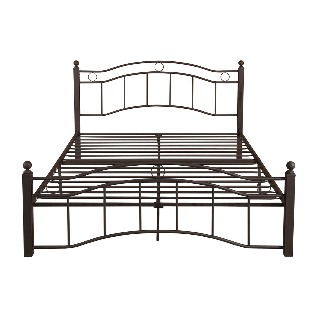 King Size Metal Bed Frame, Under Bed Storage Space, No Box Spring Needed, Durable Use, Copper King Copper Iron