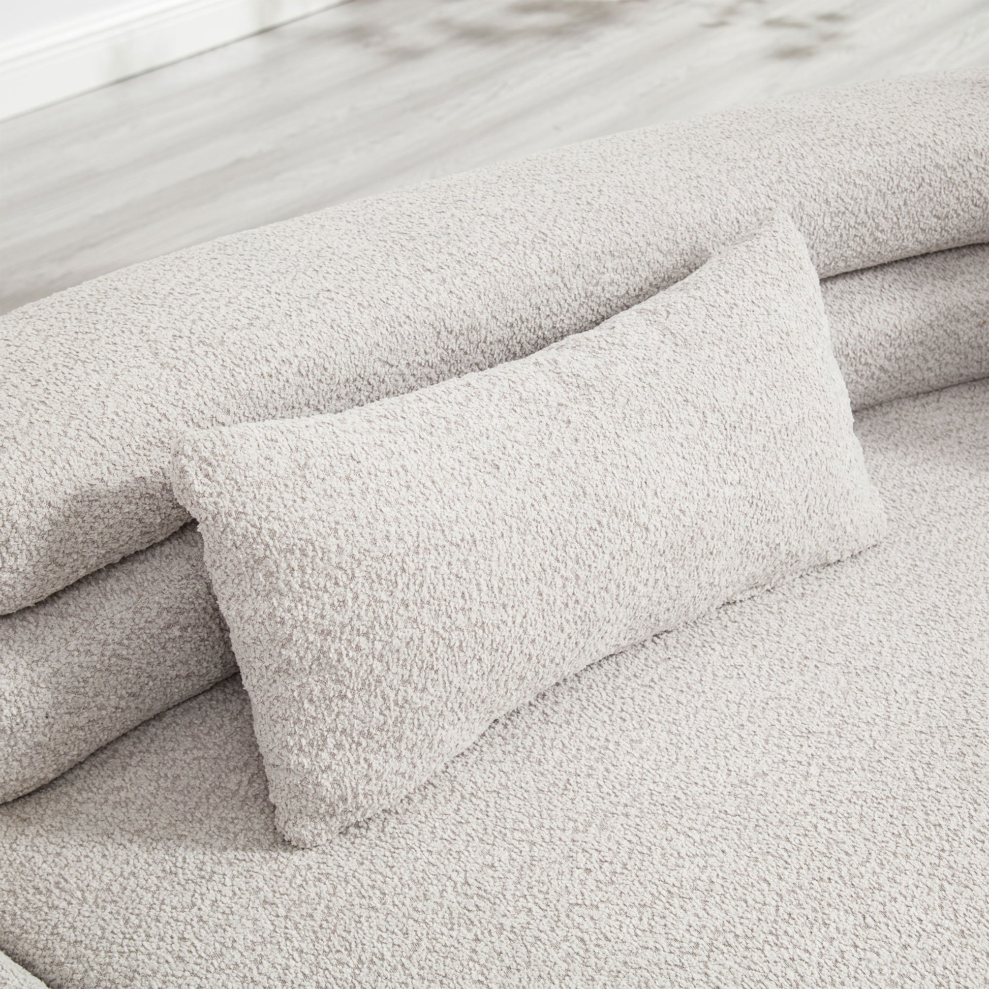 Unique Modeling Design,Upholstered Indoor Furniture,Foam Filled Sleeper Sofa Bed For Living Room,Bedroom,3 Colors Light Gray Primary Living Space Modern Foam Polyester 4 Seat