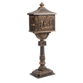 Polar Aurora Mailbox Cast Aluminum Bronze Mail Box Postal Box Security Heavy Duty Bronze Aluminium