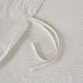 3 Piece Cotton Seersucker Duvet Cover Set King Ivory Cotton