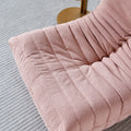 Teddy Fabric Fireside Chair, Lazy Floor Sofa Couches,Modern Armless Floor Lounge Chair, Comfy Accent Bean Bag Couch, Single Corner Chair Sofa For Living Room Bedroom Salon Office, 1Seat Pink Foam