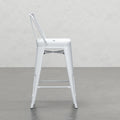 Keeley 24 Inch Metal Counter Height Stool Set Of 2 White Metal