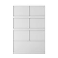 Tall Bedroom Armoire Wardrobe Closet Clothing Storage Cabinet With Hanging Rod Barn Door Drawers Open Shelves White Mdf