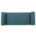 Hayes Armed Storage Bench Teal Fabric