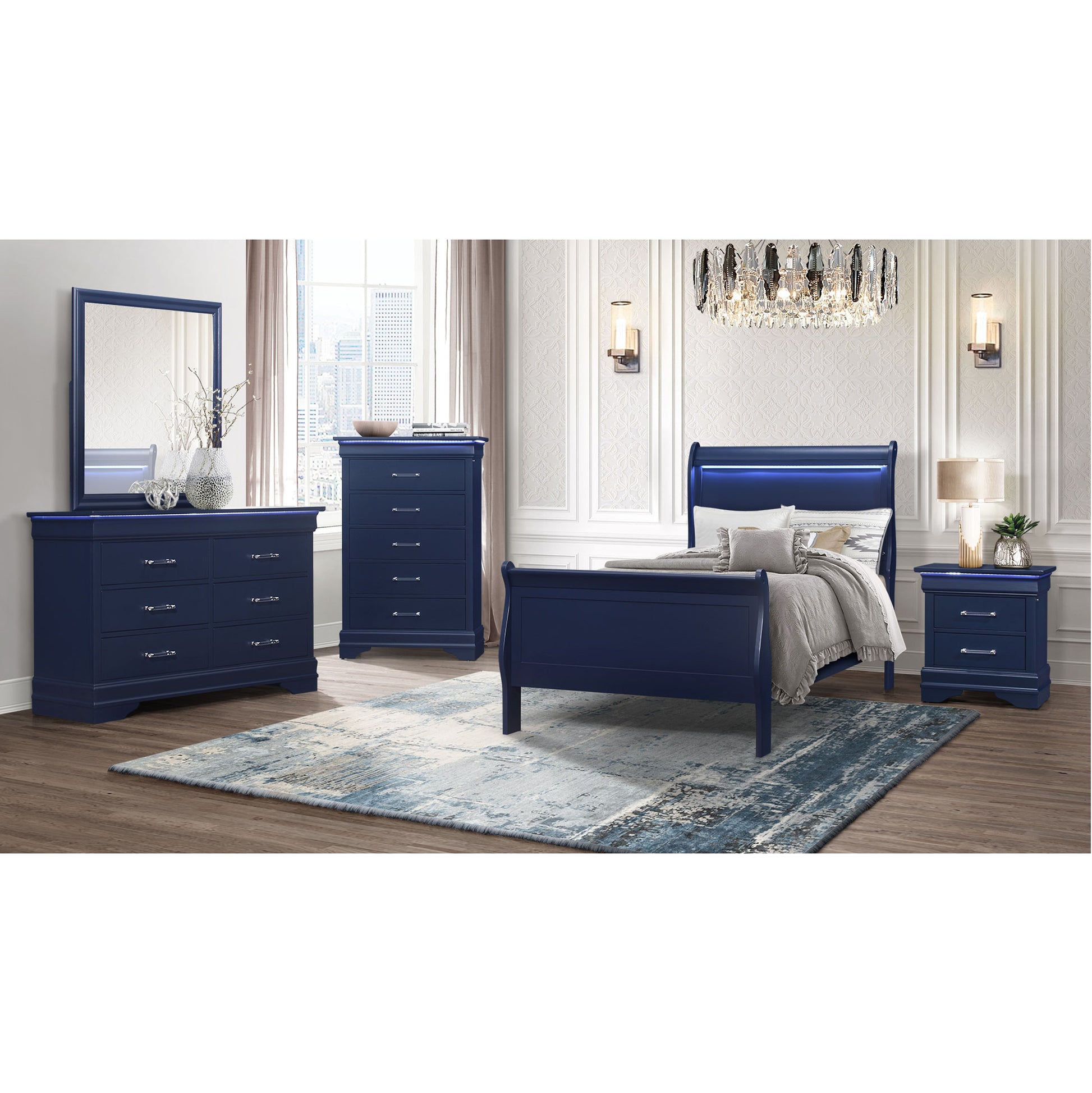Charlston - Dresser With LED - Blue Charlston - Dresser With LED - Blue