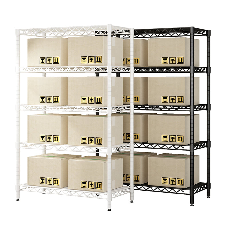 Wire Shelving Metal Storage Rack Adjustable Shelves, Standing Storage Shelf Units For Laundry Bathroom Kitchen Pantry Closet White, 36L X 14W X 71H White Primary Living Space Metal Adjustable Shelves Metal