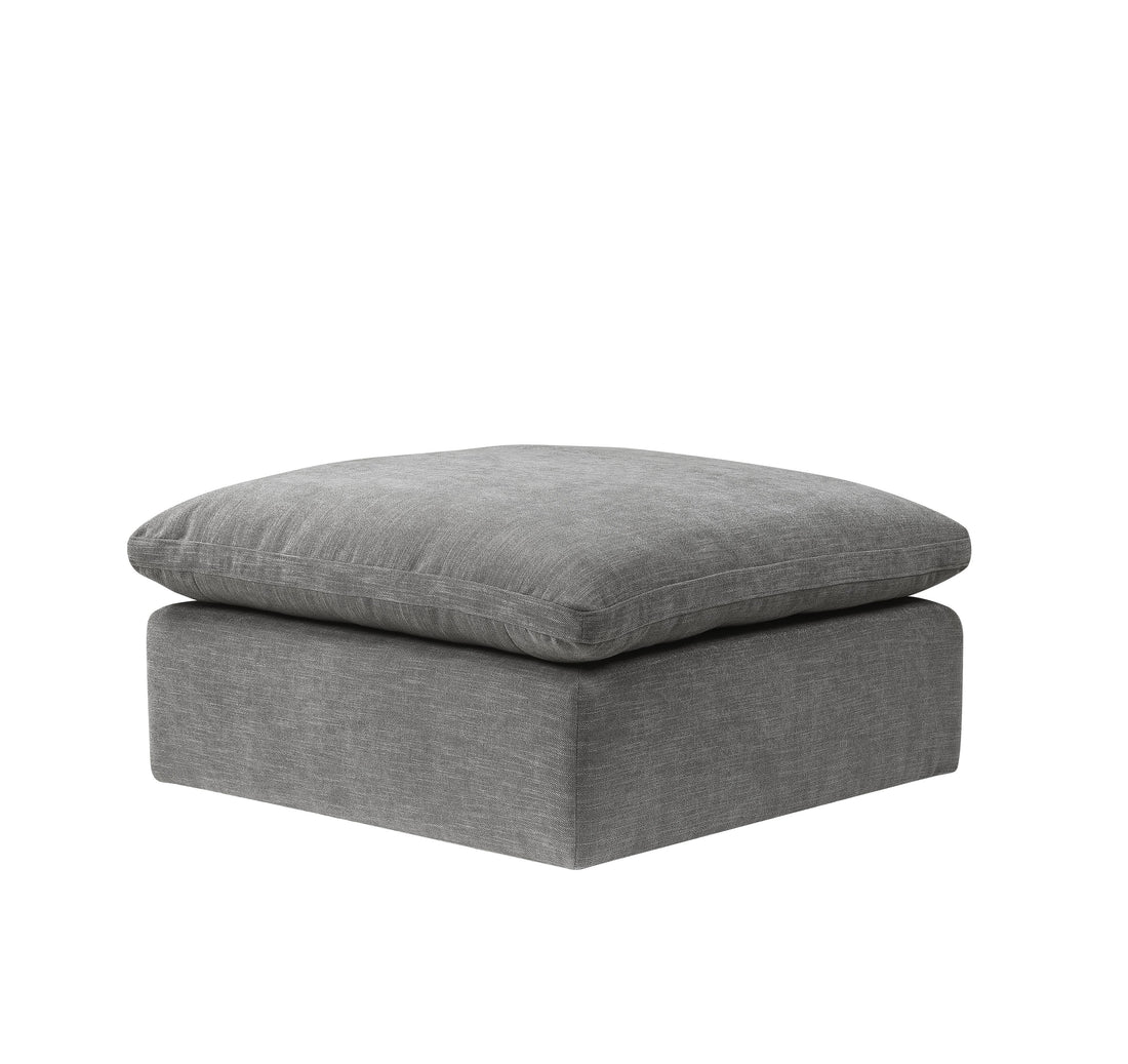 Naveen Modular Ottoman, Gray Linen Lv55142 Gray Upholstered