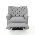 Indulge In Supreme Comfort: Electric Recliner Chair With Elegant Copper Accents And Soft Light Grey Upholstery Light Grey Fabric