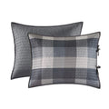 6 Piece Reversible Plaid Daybed Cover Set Grey Daybed Grey Polyester