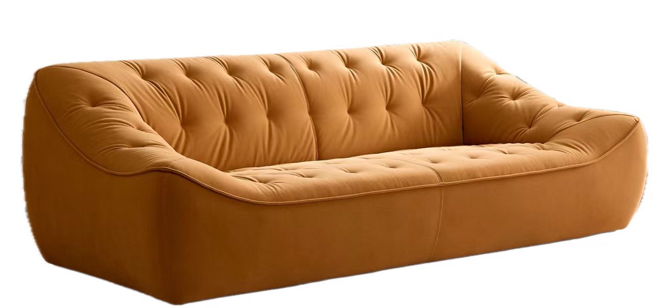 Wks10O Orangeset Sofa, Durable Fabric, Solid Wood Frame Orange Fabric 2 Seat