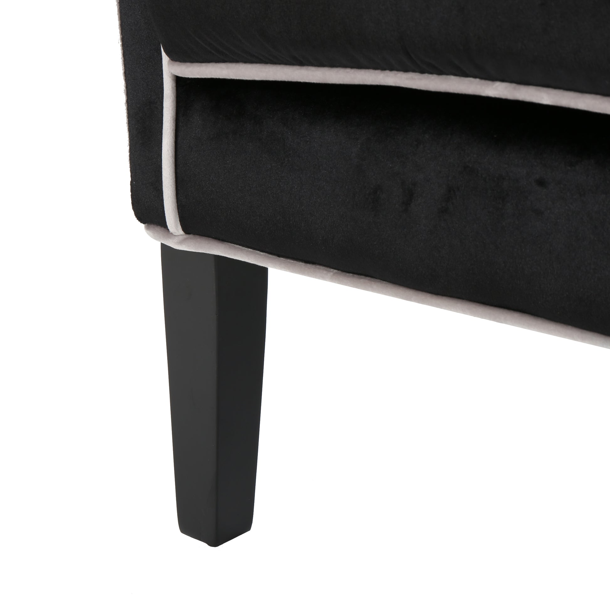 Club Chair Black Velvet
