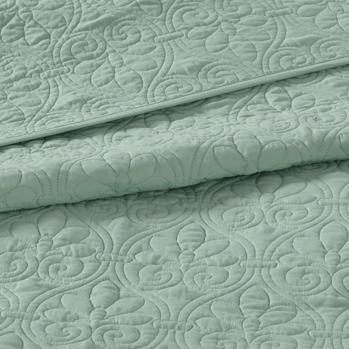 Reversible Quilt Set Seafoam Twin Twin Xl Seafoam Cotton