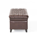 Juliana Storage Ottoman Brown Pu