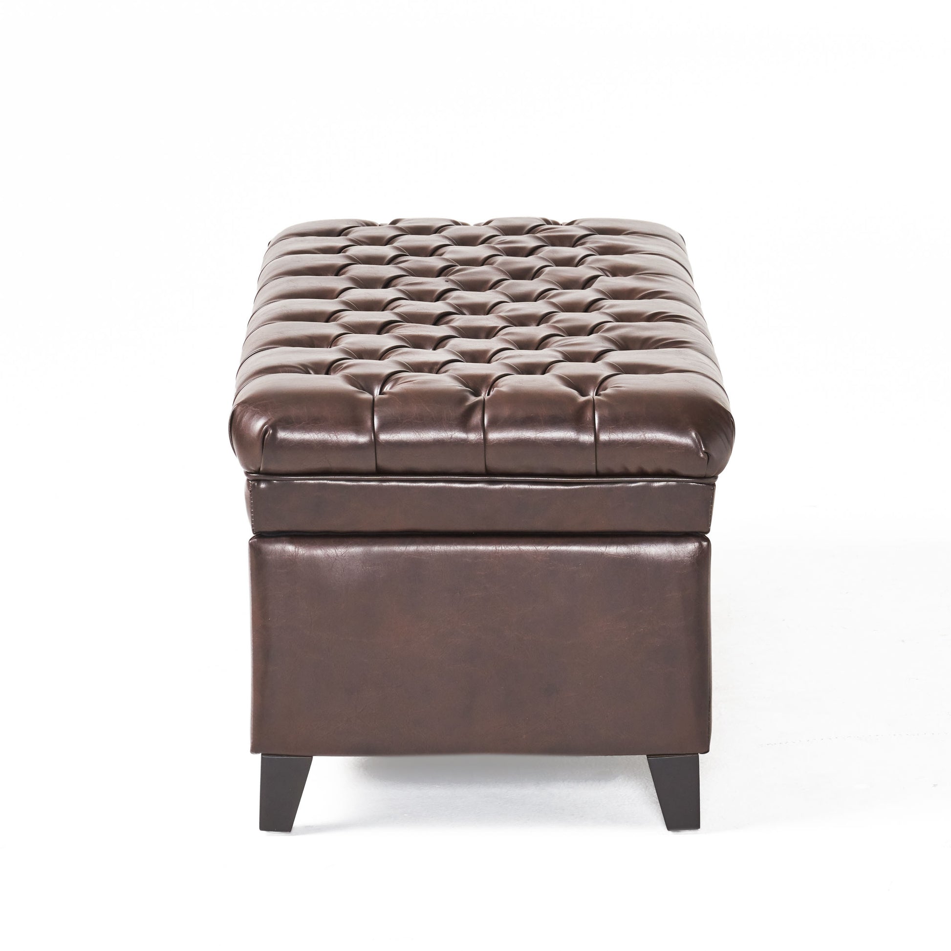 Juliana Storage Ottoman Brown Pu