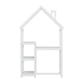 House Shaped Wooden Writing Desk,Kids Study Table,Bookshelf & Toy Storage,White Twin White American Design Pine