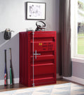 Red 1 Door Chest With Container Lock Red Bedroom Metal