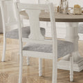 Tannen Set Of 2 White And Gray Dining Side Chair White Gray Linen