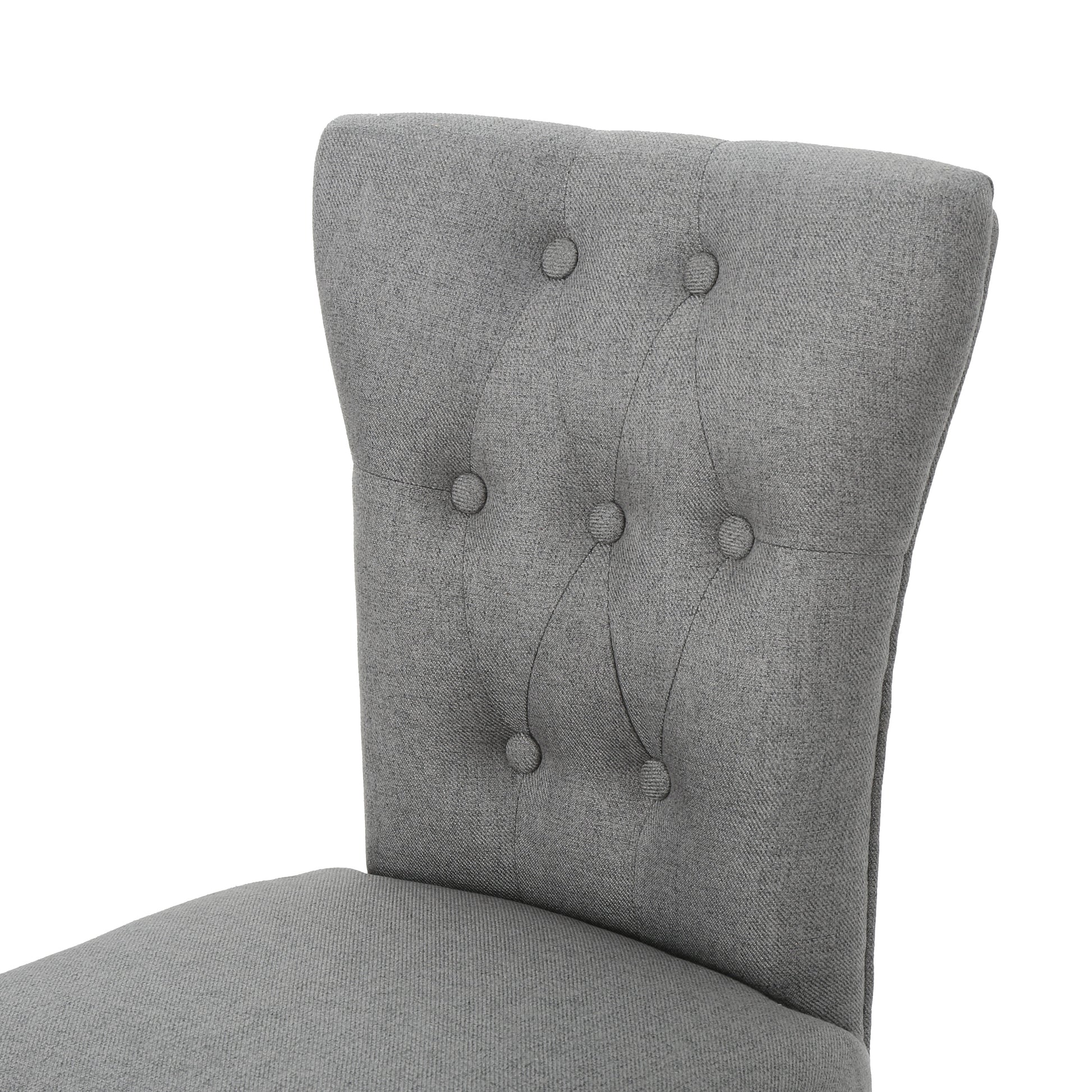 Barstool Grey Wood Fabric