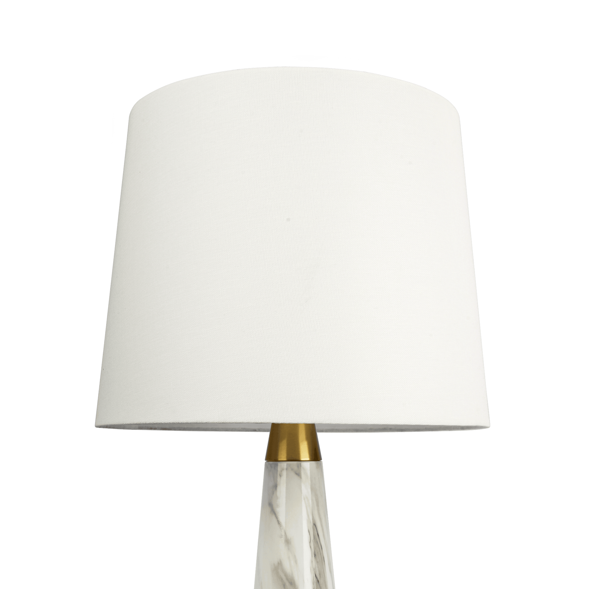 Enclave Hydro White Table Lamp With On Off Switch Faux Marble Base Fabric Shade Gold,White,White Marble Table&Floor Lamps Brass,Fabric,Metal