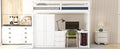 Twin Size Loft Bed With Wardrobe, Desk And Storage Drawers, White Twin White Pine