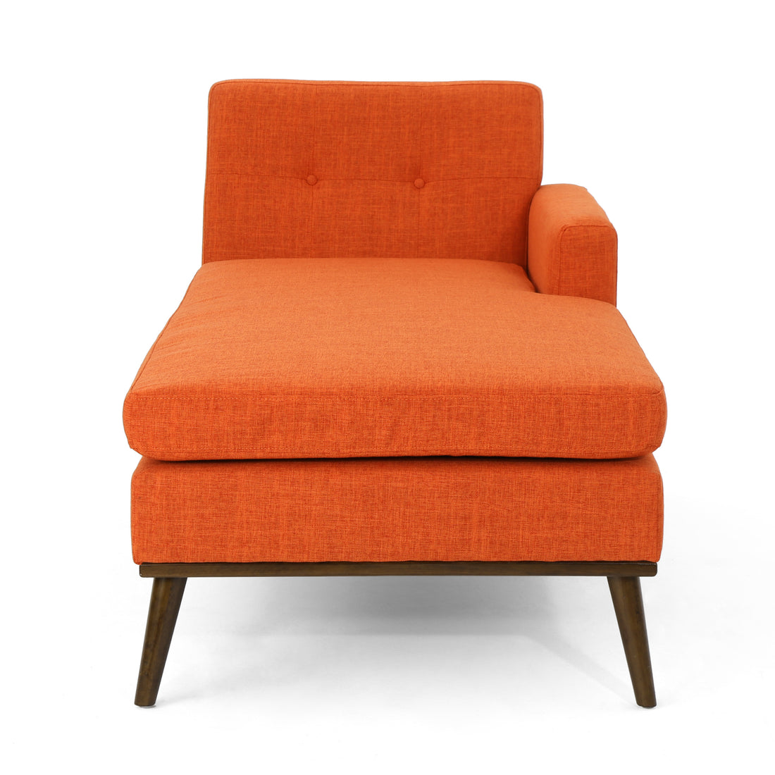 Chaise Lounge Orange Fabric