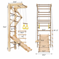 Toddler Climbing Toys Indoor Kids Pikler Triangle Set Foldable Indoor Ladder Climbing Gym Climber Natural Wood Nature Pine