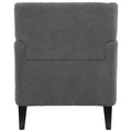 Upholstered Accent Chair Tufted Armchair For Living Room And Bedroom, Dark Grey Dark Grey Birch Foam Teddy