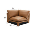 Brighton Modular Wedge, Brown Top Grain Leather Lv03372 Brown Upholstered 1 Seat