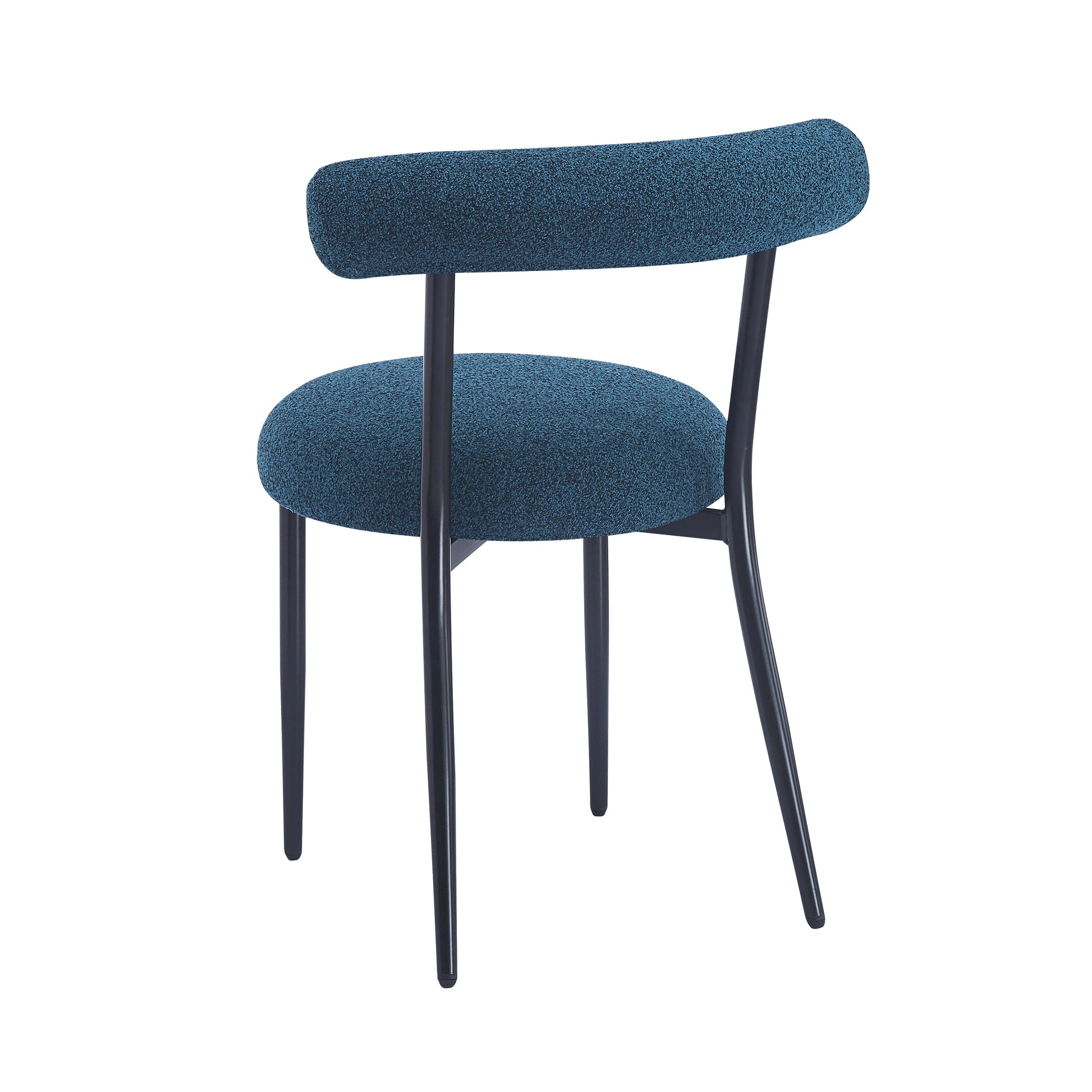 Dining Chair Set Of 2 Blue Fabric