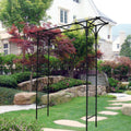 Metal Garden Arch Garden Arbor Trellis Climbing Plants Support Arch Outdoor Arch Wedding Arch Party Events Archway Black Black Iron