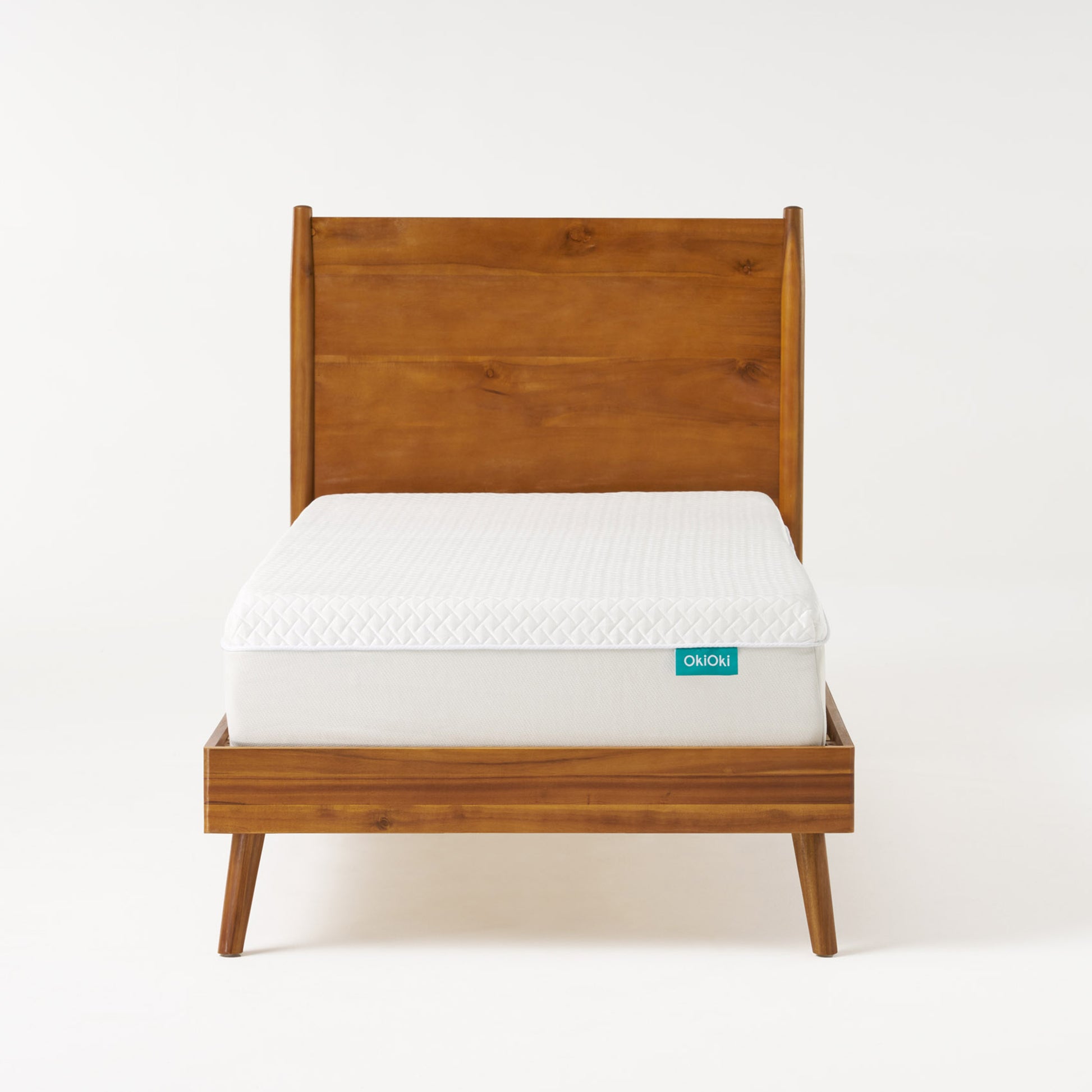 Twin Bed Twin Natural Acacia Wood