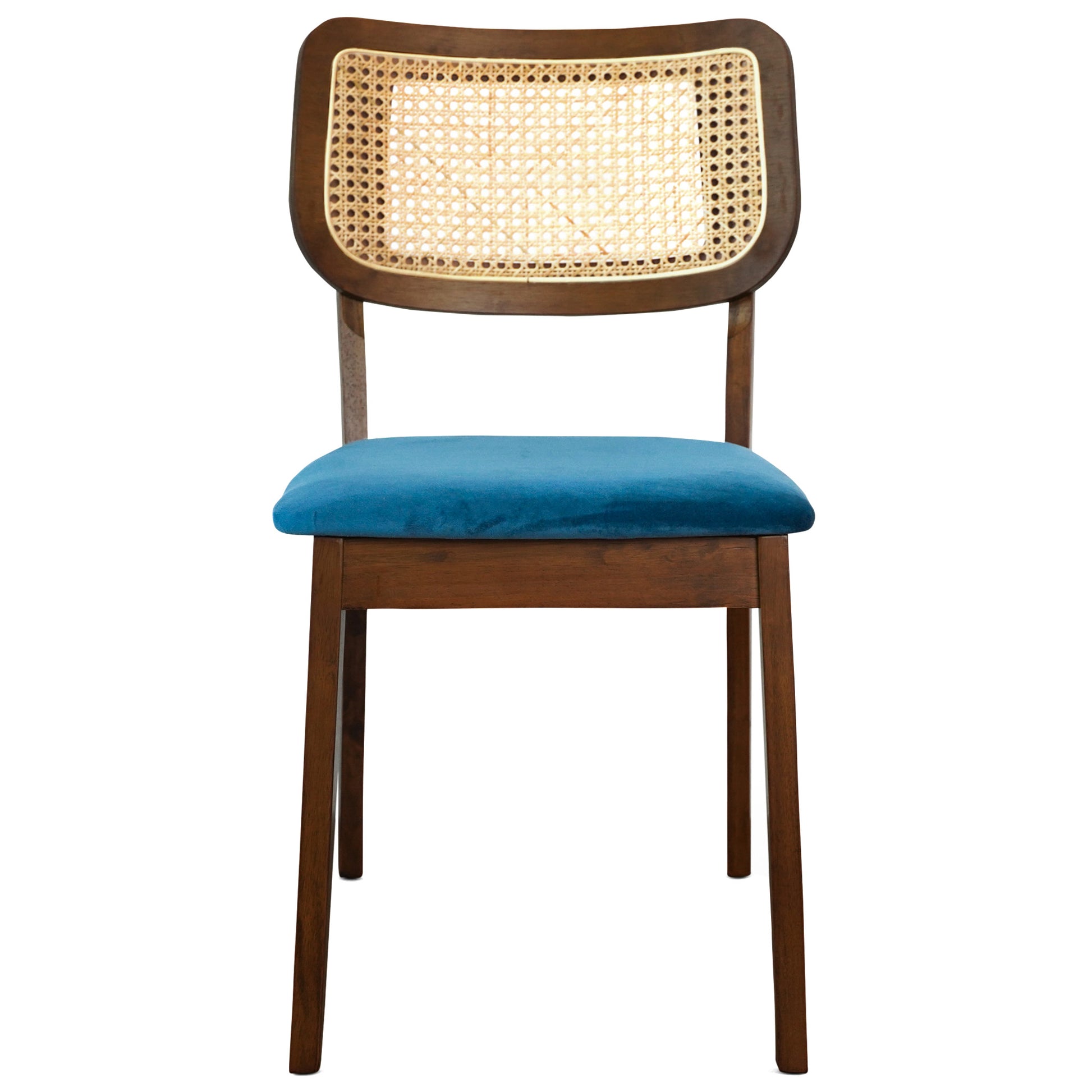 Kaden Navy Blue Velvet Dining Chair Set Of Solid Blue,Brown,Light Bl