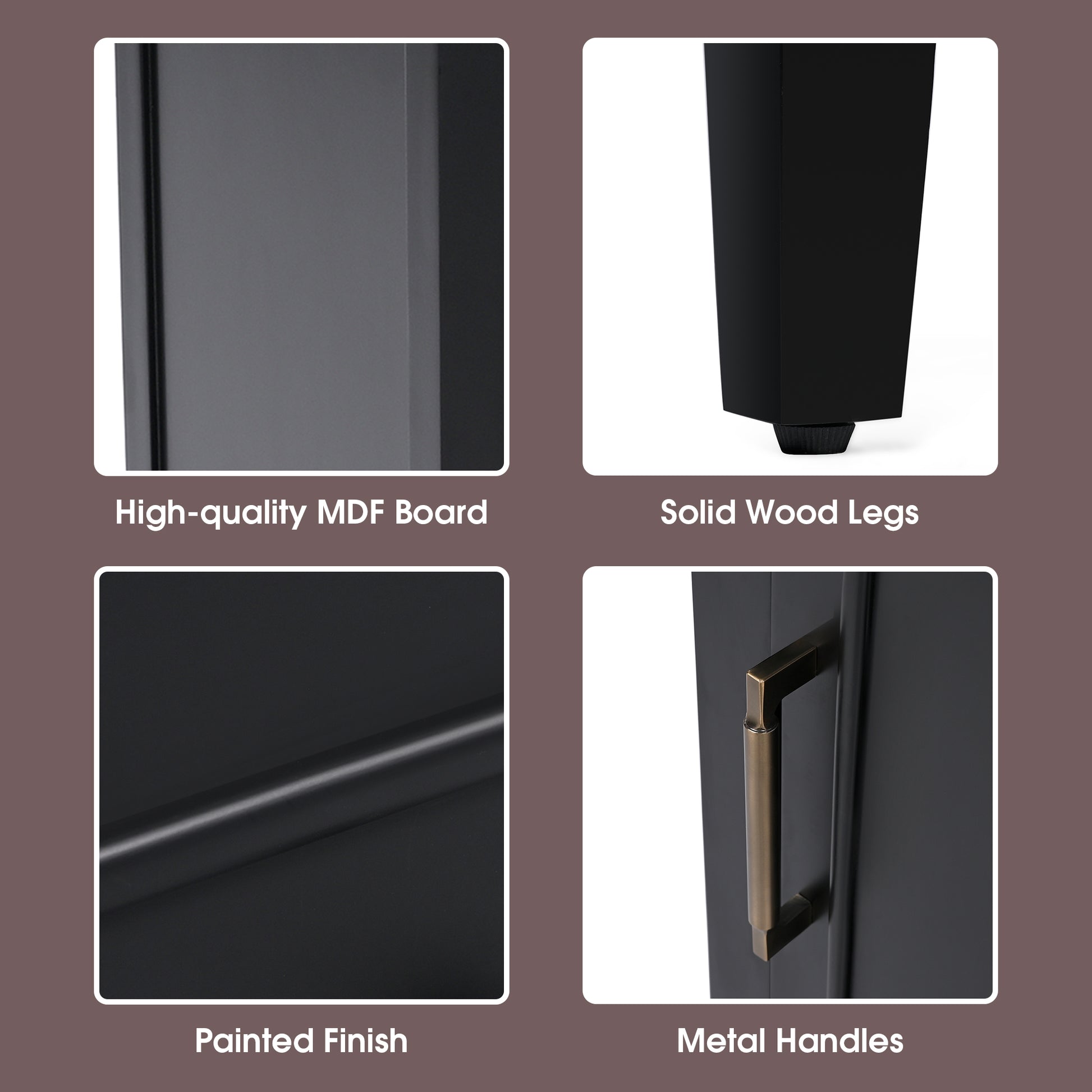 20" Bathroom Vanity With Sink, Bathroom Cabinet With A Door, Door Shelf Storage And Adiustable Foot Pads, A Drawer, Black Black Solid Wood Mdf