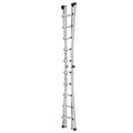 Aluminum Multi Position Ladder With Wheels, 300 Lbs Weight Rating, 22 Ft Metallic Grey Aluminium Alloy