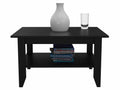 Sahara Coffee Table, Four Legs, One Shelf, Black Black Particle Board Particle Board