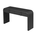 Unique Modern Rounded And Smooth Surface Console Table With 2 Drawers For Living Room And Entryway Black Black Primary Living Space Drawers Glossy Mdf