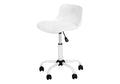 Office Chair, Adjustable Height, Swivel, Ergonomic, Computer Desk, Work, Juvenile, White Leather Look, White Metal, Contemporary, Modern White Foam Metal