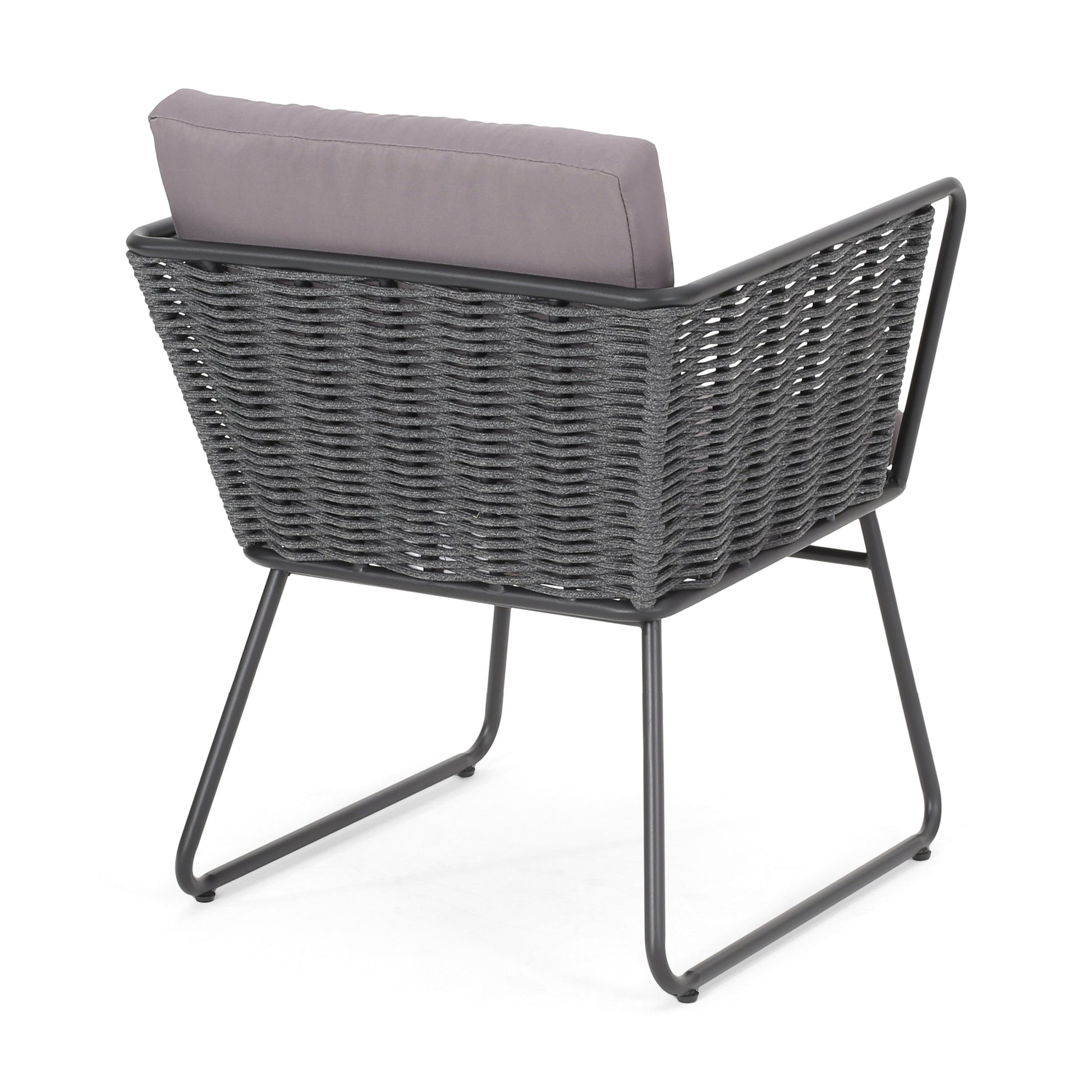 La Jolla Chair Dark Grey Woven Rope