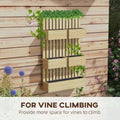 Outsunny 5 Box Raised Garden Bed With Trellis For Vine Flowers & Climbing Plants, 39