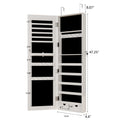 Mirror Jewelry Cabinet, 47.2 Inch Large Capacity