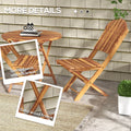 Outsunny 3 Piece Acacia Wood Bistro Set, Foldable Bistro Table And Chairs, Outdoor Bistro Set For Garden, Backyard, Balcony, Deck, Porch, Natural Wood Finish Natural Acacia Wood