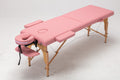 Massage Table Portable Massage Bed Lash Bed With Carrying Case Spa Table Height Adjustable, Salon Bed Face Cradle Bed Pink Faux Leather