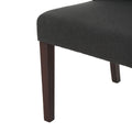 Dining Chair Charcoal Wood Fabric