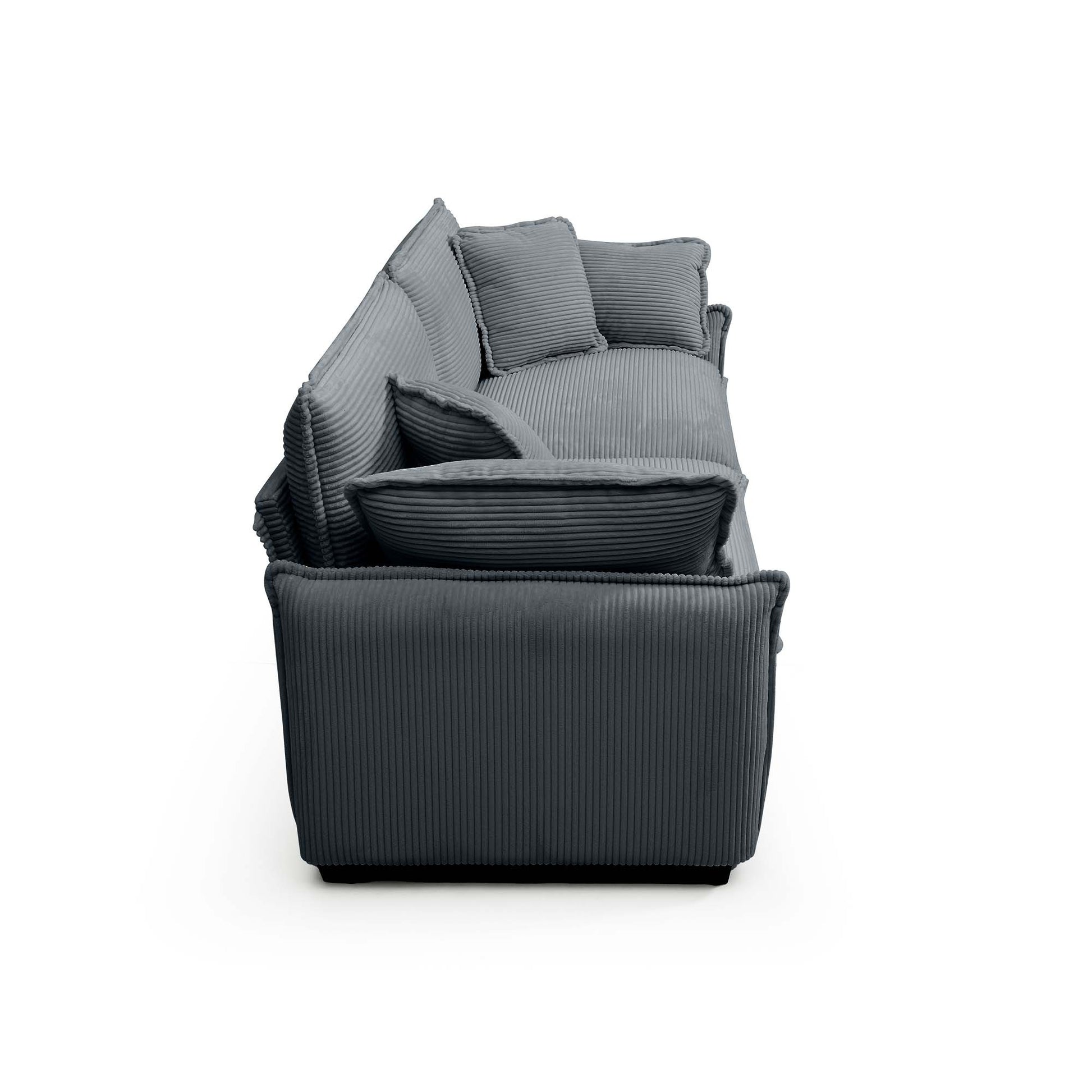 Luxurious And Sophisticated Sofa Set With Soft Cushions And Pillows, Sofa Set For Living Rooms And Clubs As Well As Home Theaters, Consisting Of Two Single Sofas And A 2 Seaters Sofas Ingrey Corduroy Grey Corduroy 4 Seat
