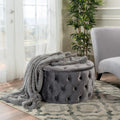 Ottoman Grey Velvet