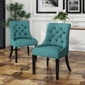 Cheney Dining Chair Kd Set Of 2 Teal Fabric