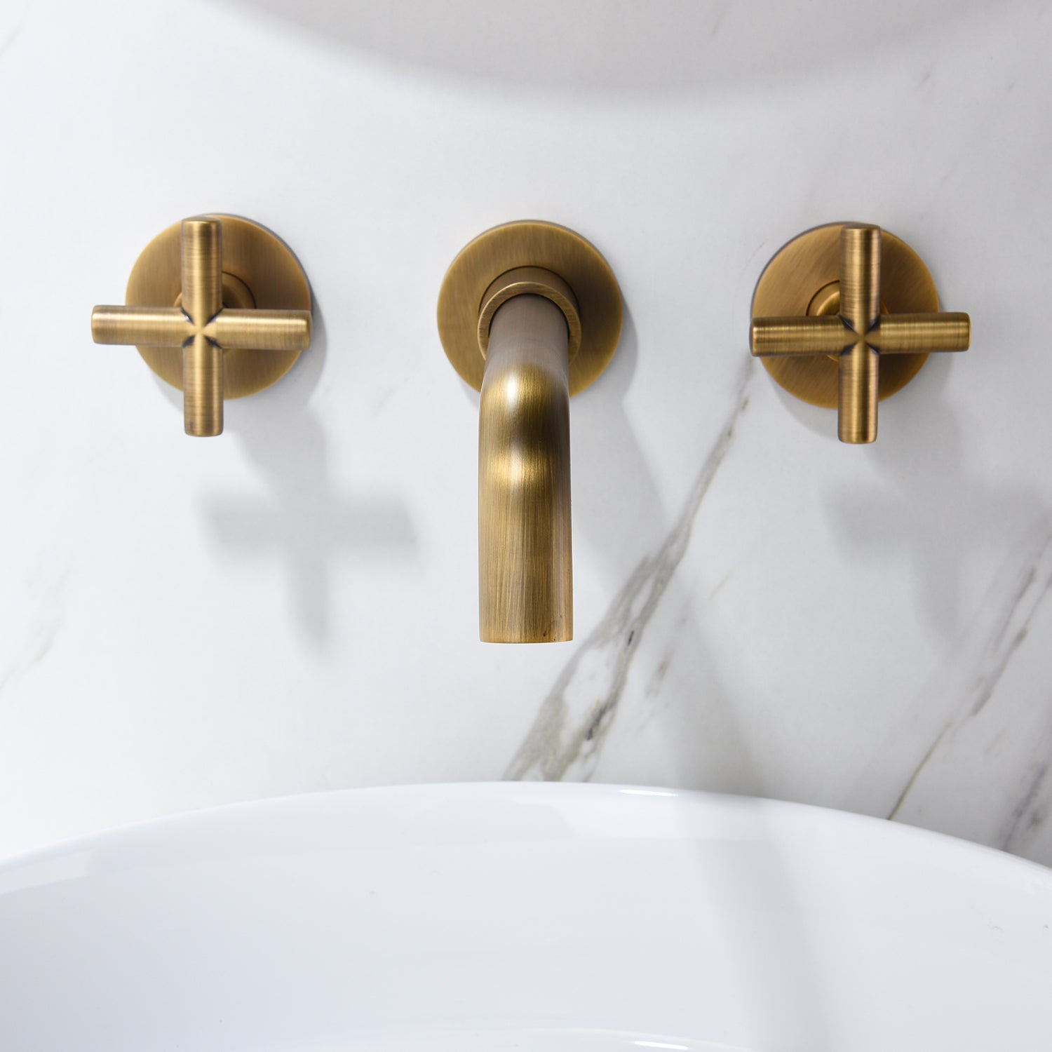 Bathroom Faucet Wall Mounted Bathroom Sink Faucet Bronze Brass