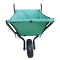 Collapsible Wheelbarrow 176 Lbs Folding Yard Garden Wheelbarrow Foldable Lightweight Gardening Heavy Duty Oxford Cloth Green Lawn Cart For Grass, Leaf, Garden Supplies, 10