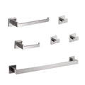 6 Piece Bathroom Hardware Set Brushed Nickel Stainless Steel